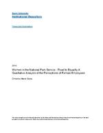 Women in the National Park Service - road to equality : a qualitative analysis of the perceptions of female employees